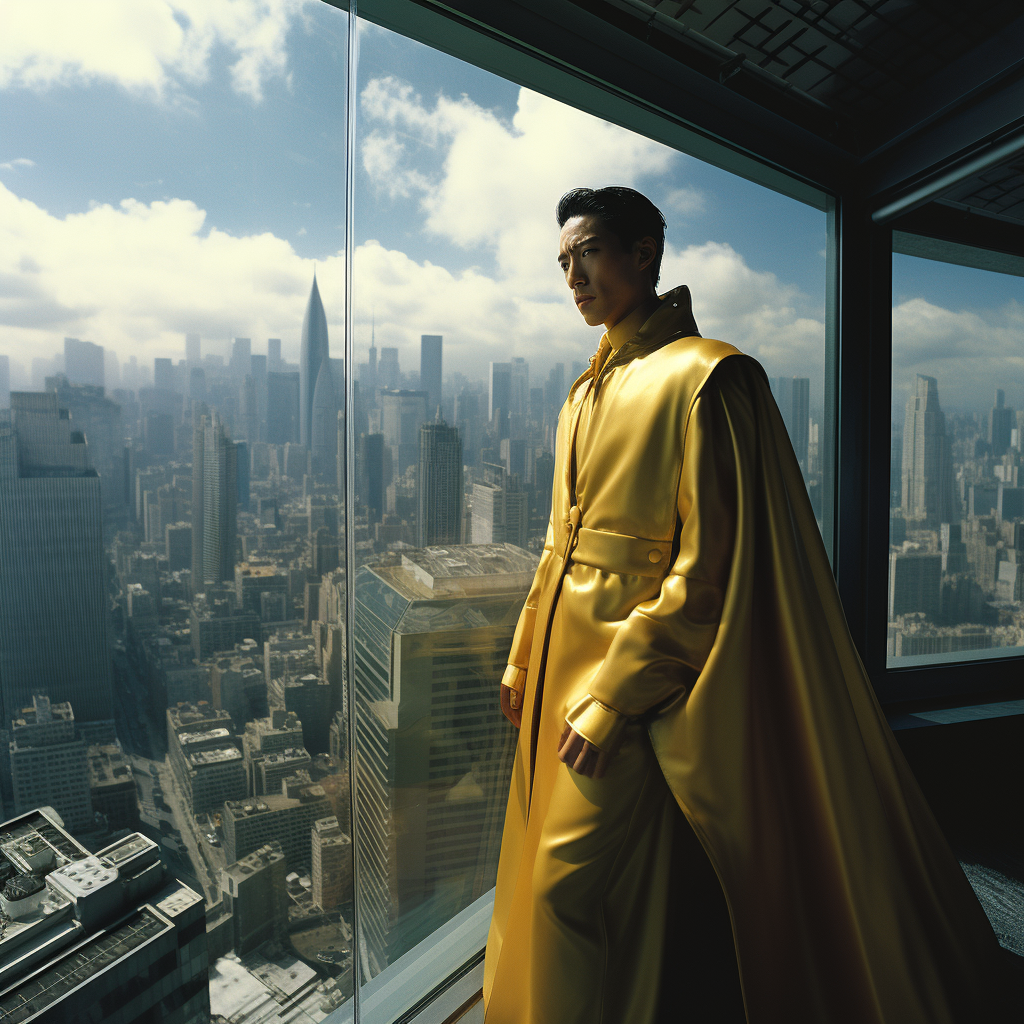 Matrix Yellow Balenciaga Cityscape Scene