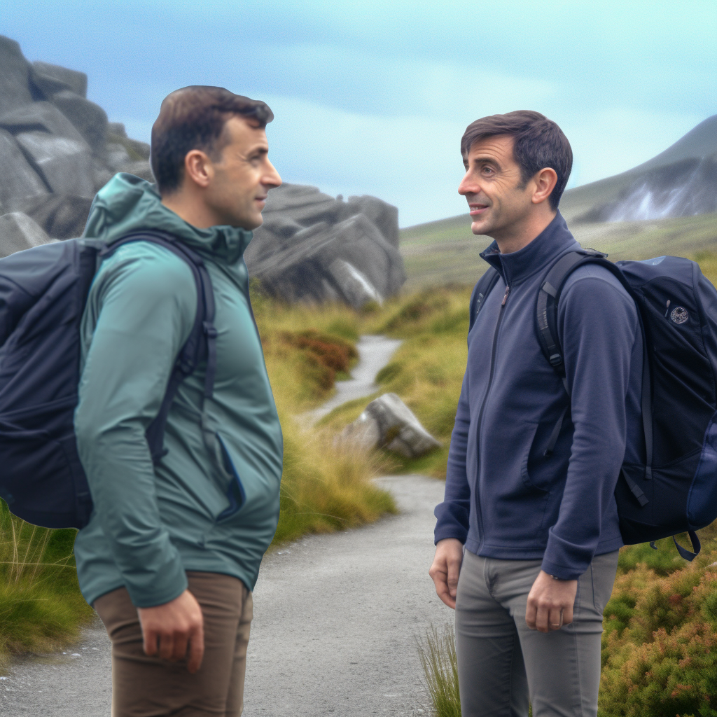 Matt interviewing poet David Whyte on a nature walk