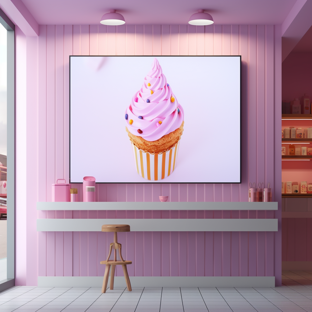 Ice Cream Candy Store Matte Background