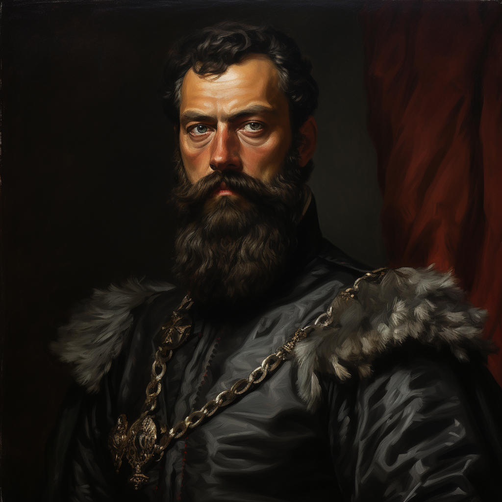 Max Prentis oil painting of a distinguished German man