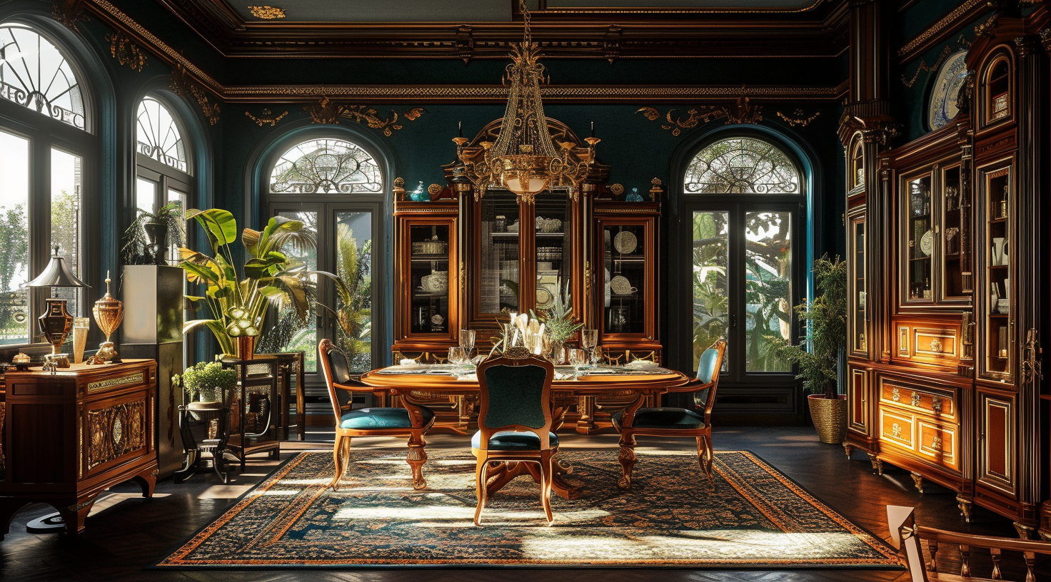 Maximalist Dining Room Arts Crafts Art Nouveau