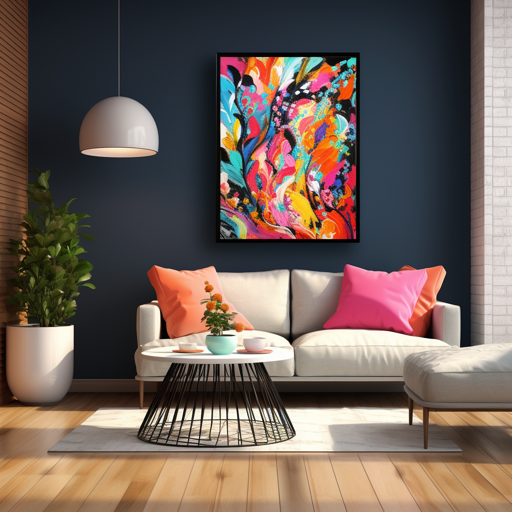 Maximalist Wall Art Abstract Colourful Eclectic