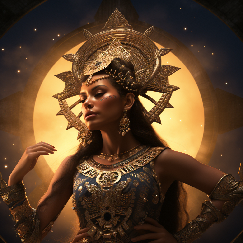 Depiction of Mayan Moon Goddess