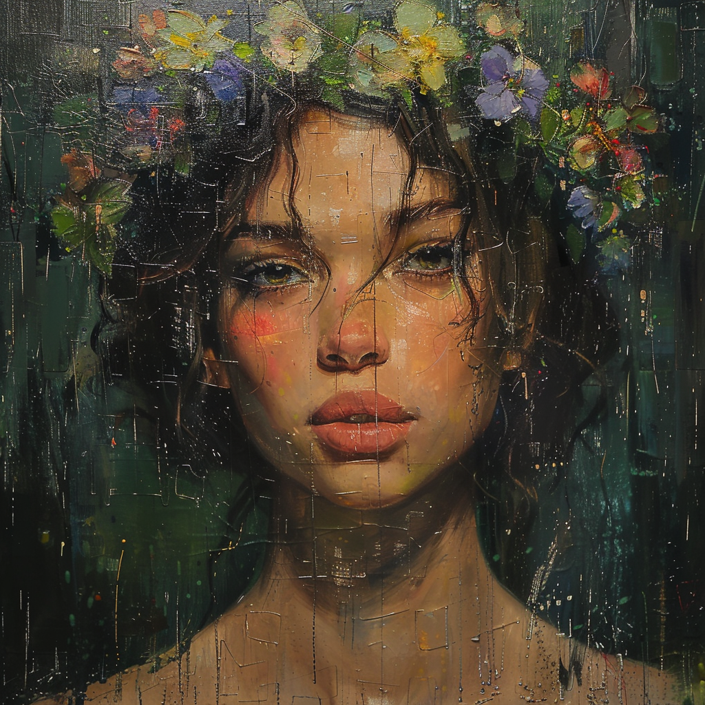 Mayqueen impressionist portrait artwork