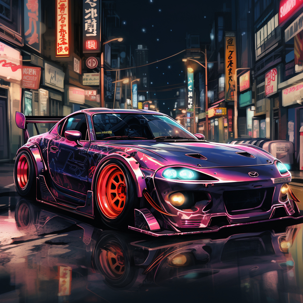 Detailed Mazda Rx7 Liberty Walk JDM Car