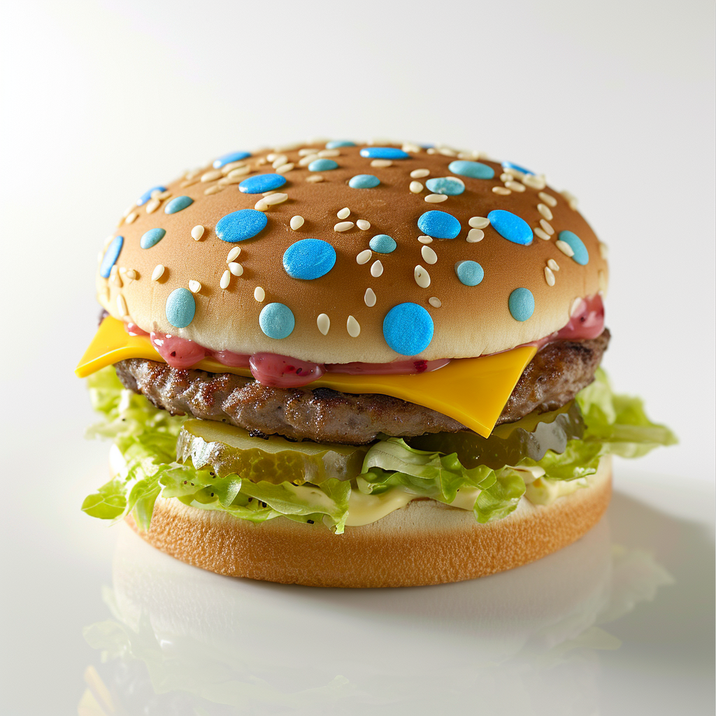 Blue Polka Dot McDonald's Big Mac