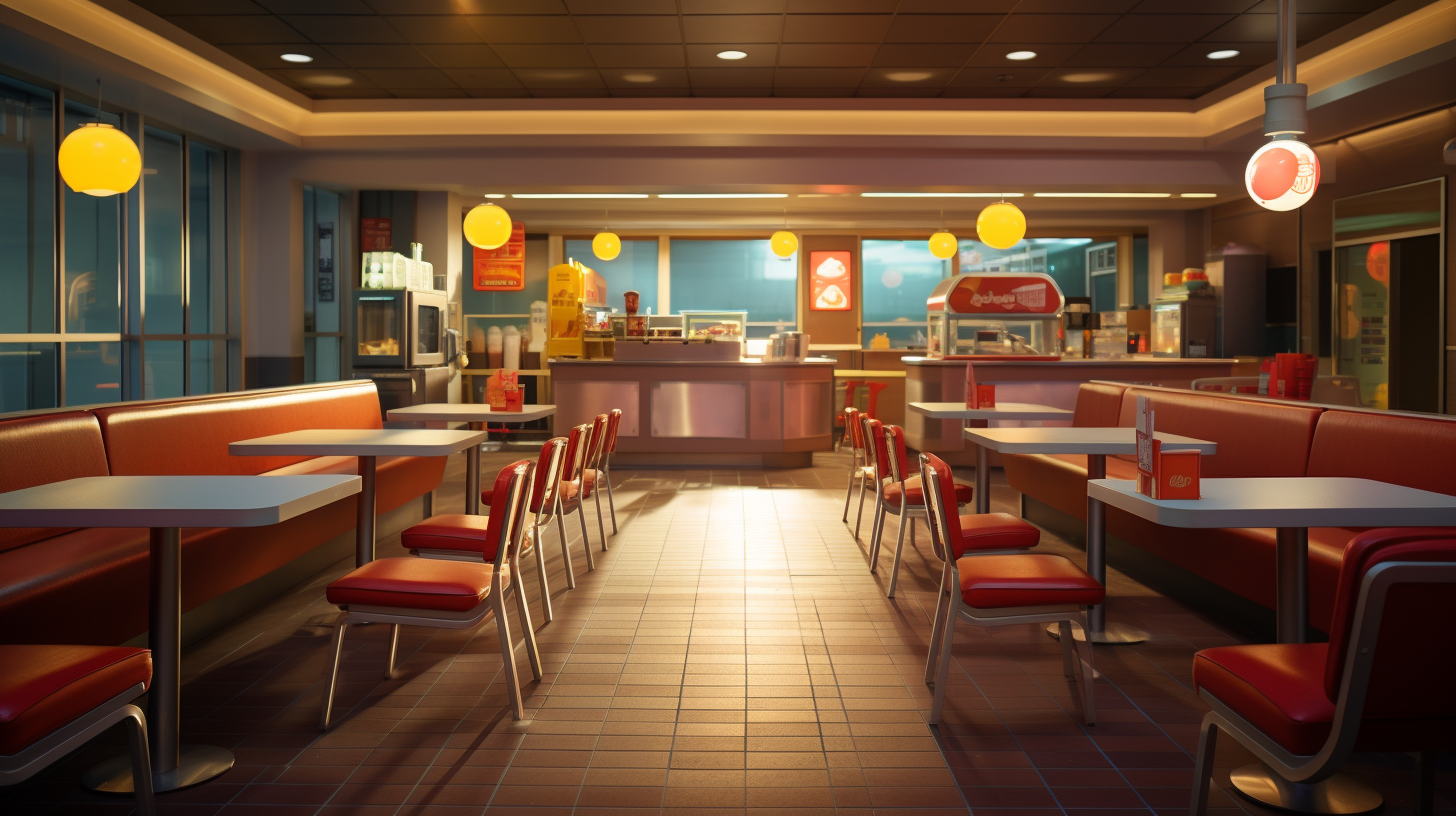 McDonald's Commercial Happy Inside Restaurant Glamour Shot Food