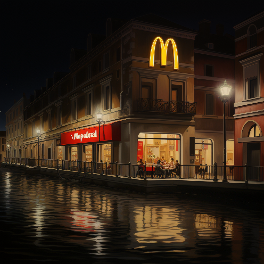 McDonald's store by night