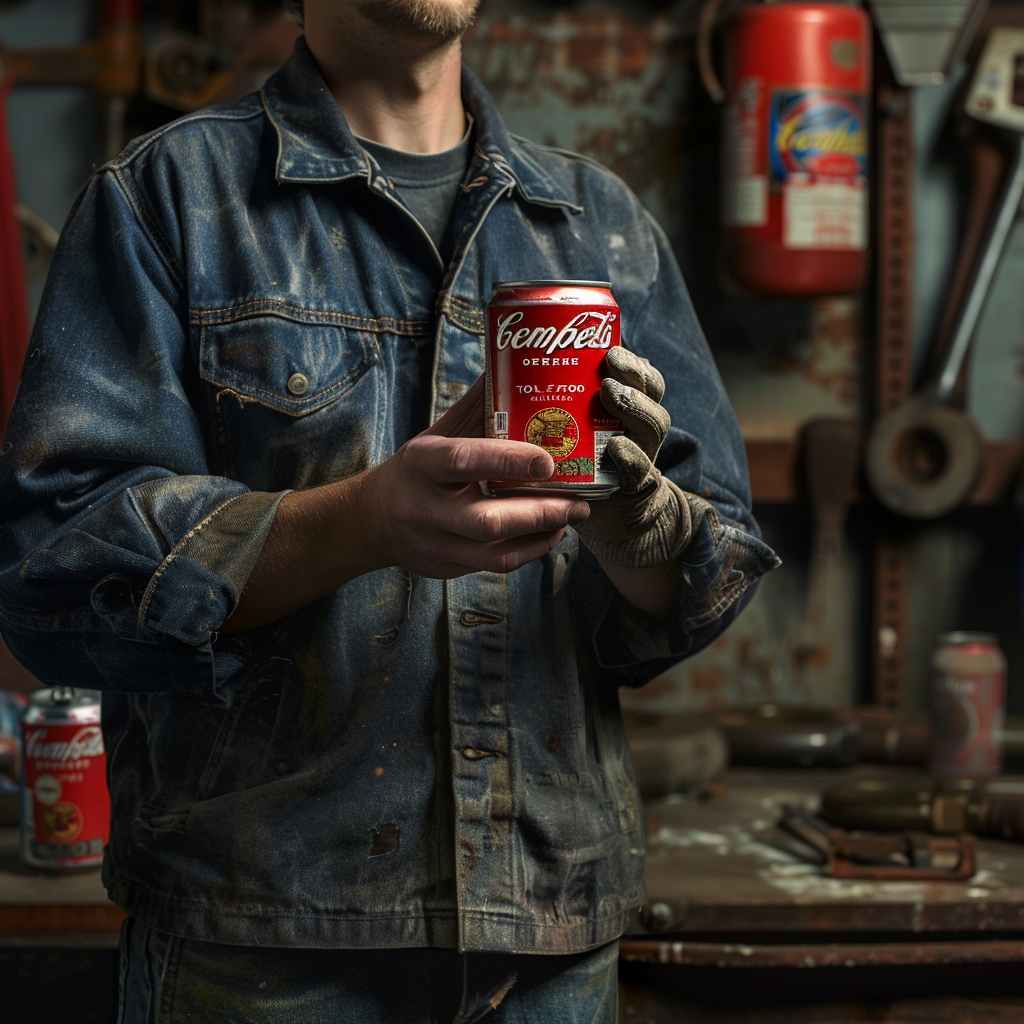 mechanic Campbell's soup can photorealism