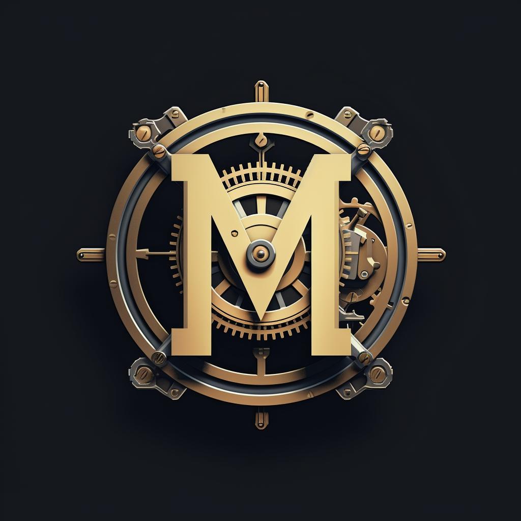 Minimal mechanical magazine logo design