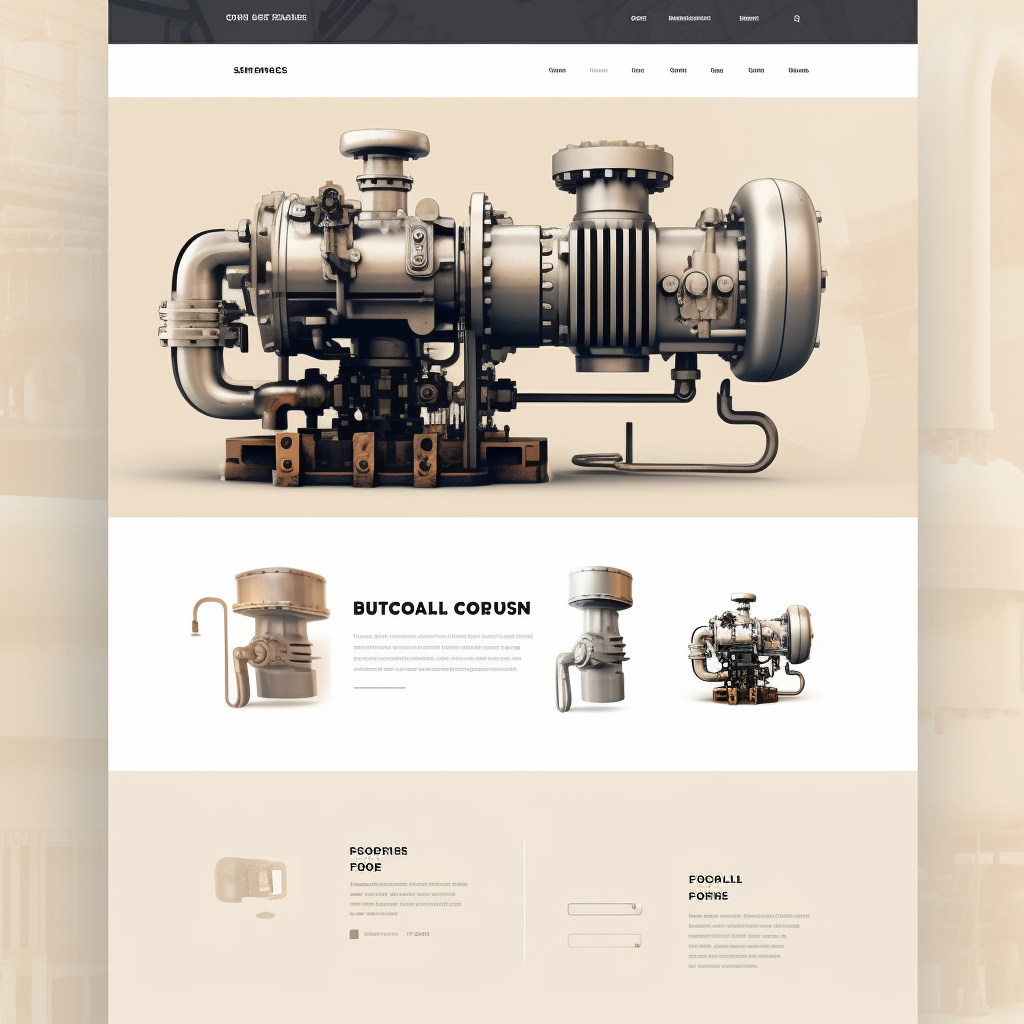 Industrial valves and piping technical drawing