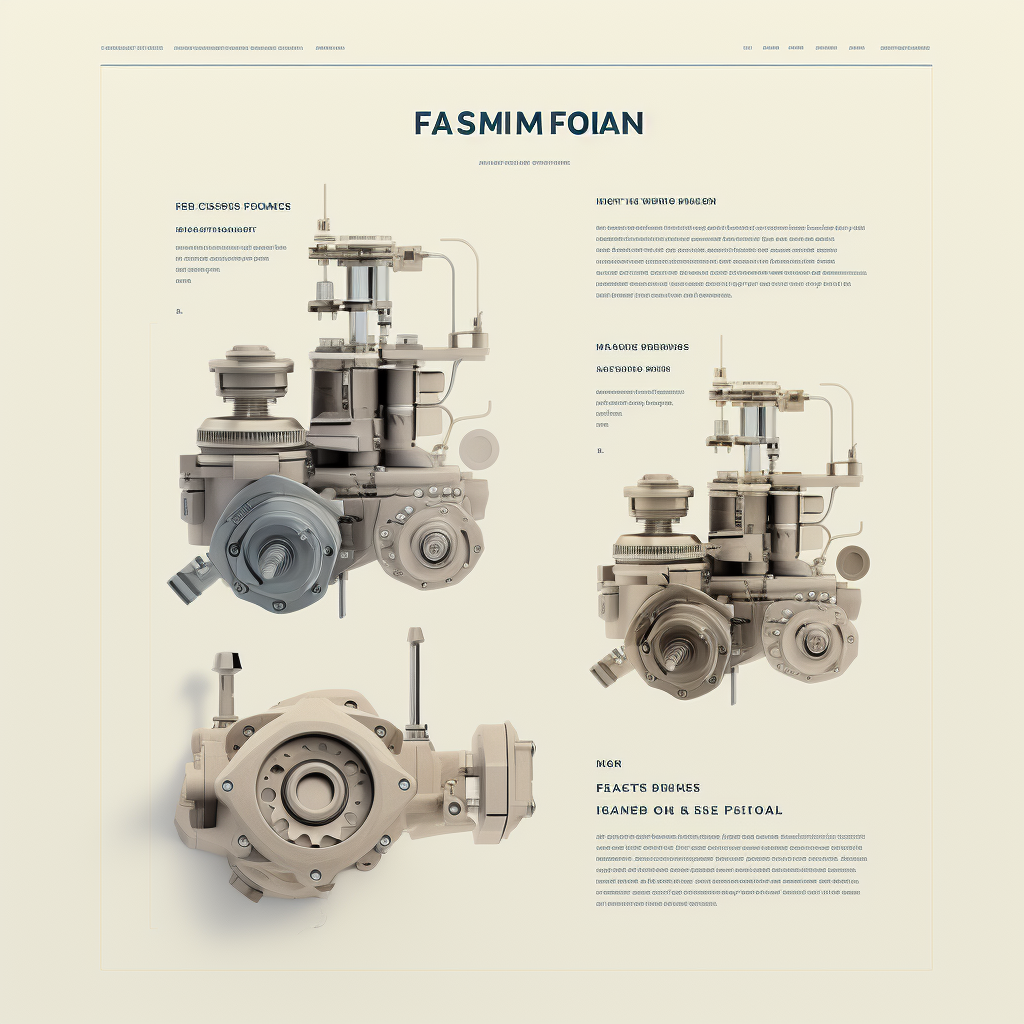 Technical drawings of industrial valves and piping