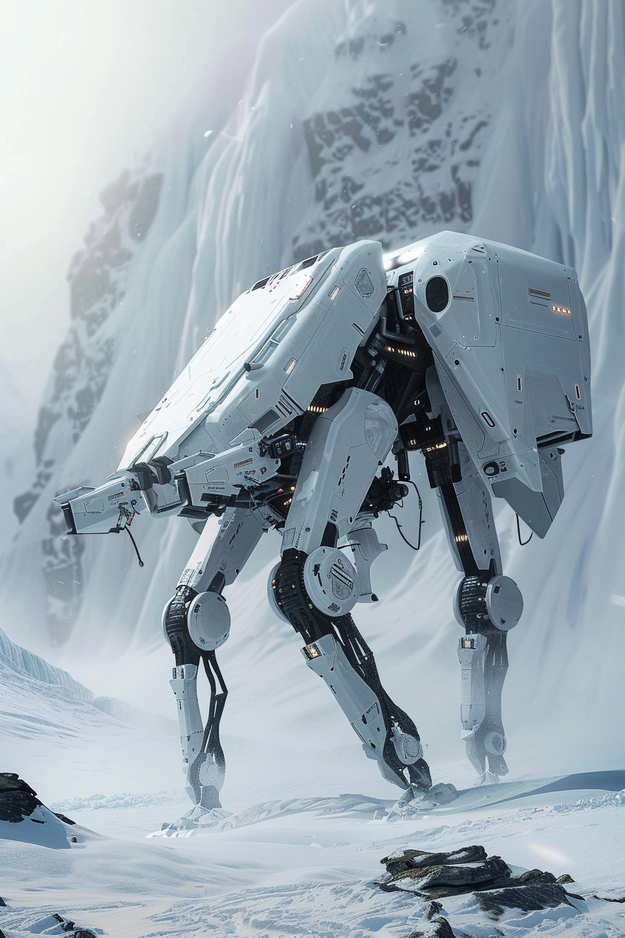 Advanced Mech War Machine Ice Planet