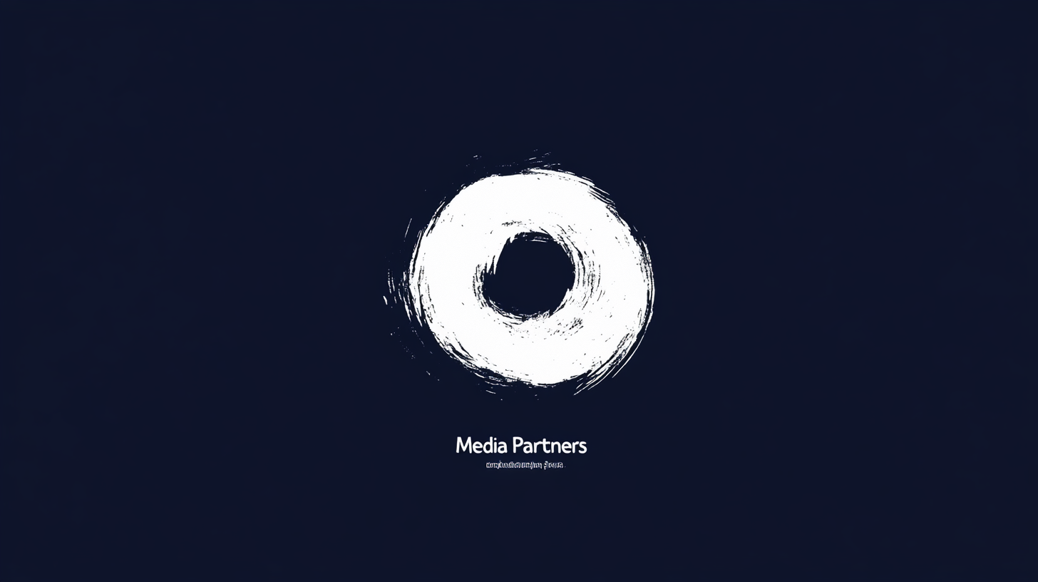 Media Partners Logo Design Navy Blue