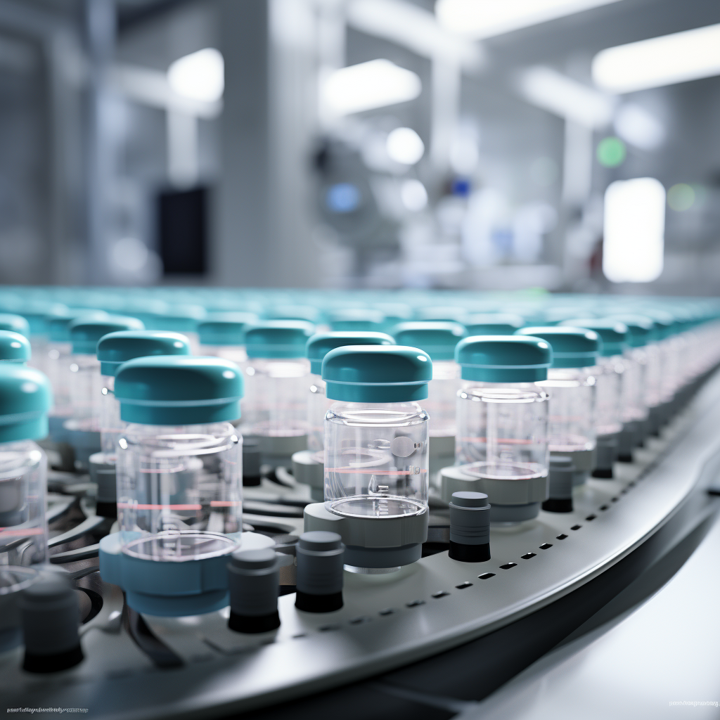 Medical Round Pills on Assembly Line