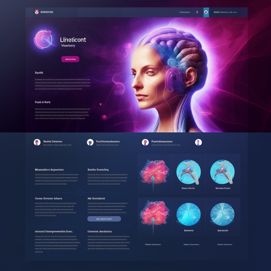 Medical course website UI example