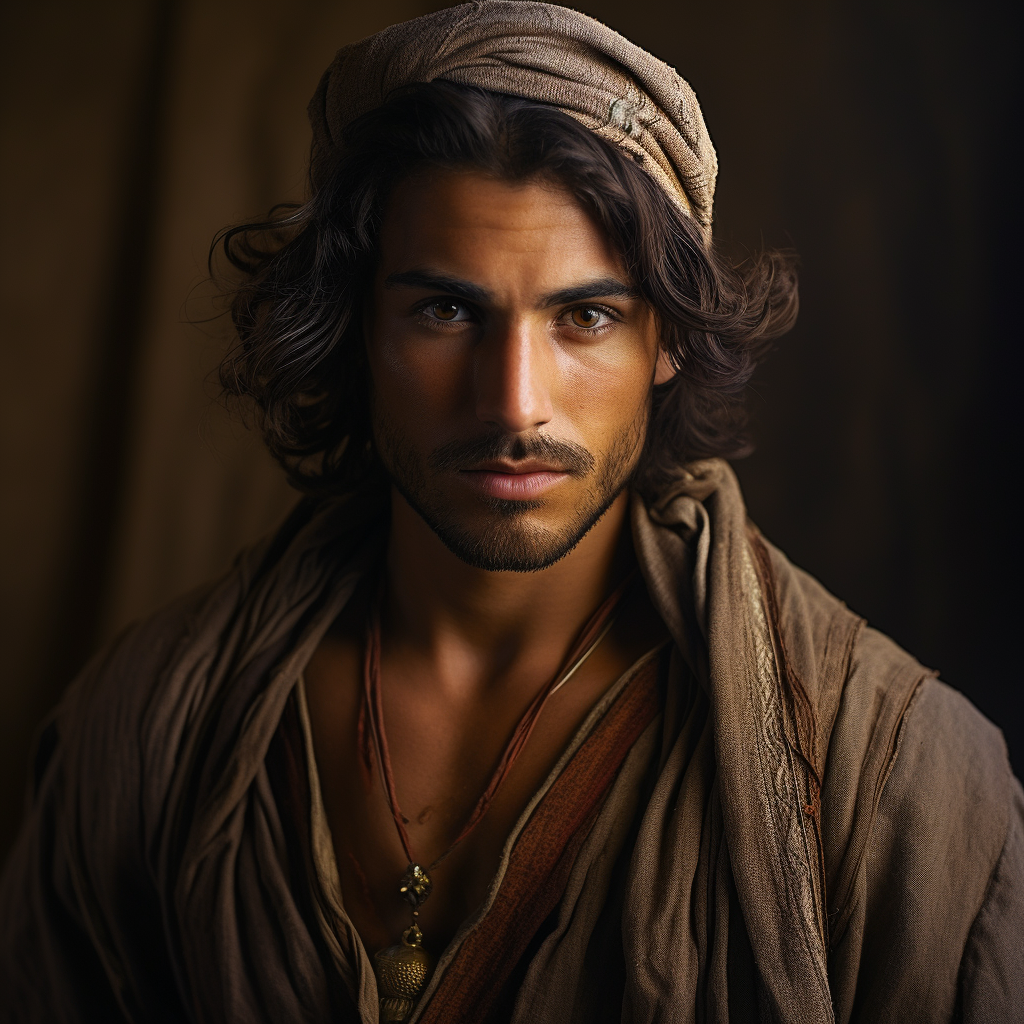 Handsome Arabian medieval man