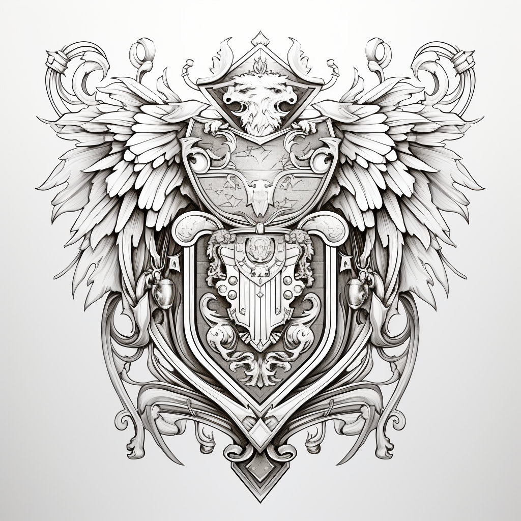 Gothic medieval coat of arms design