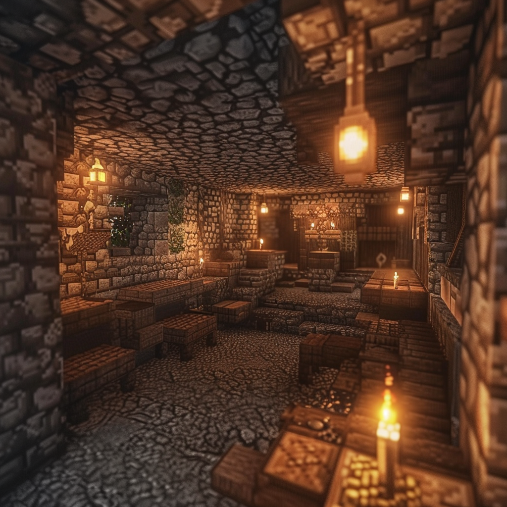 Dark medieval dungeon interior