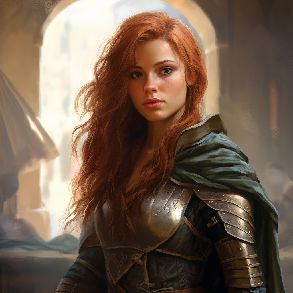 Elf scout in medieval fantasy oil painting style