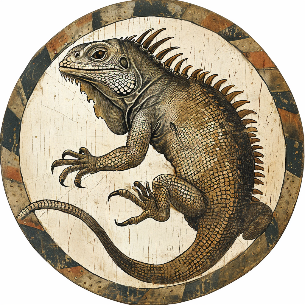 Medieval Heraldry Iguana