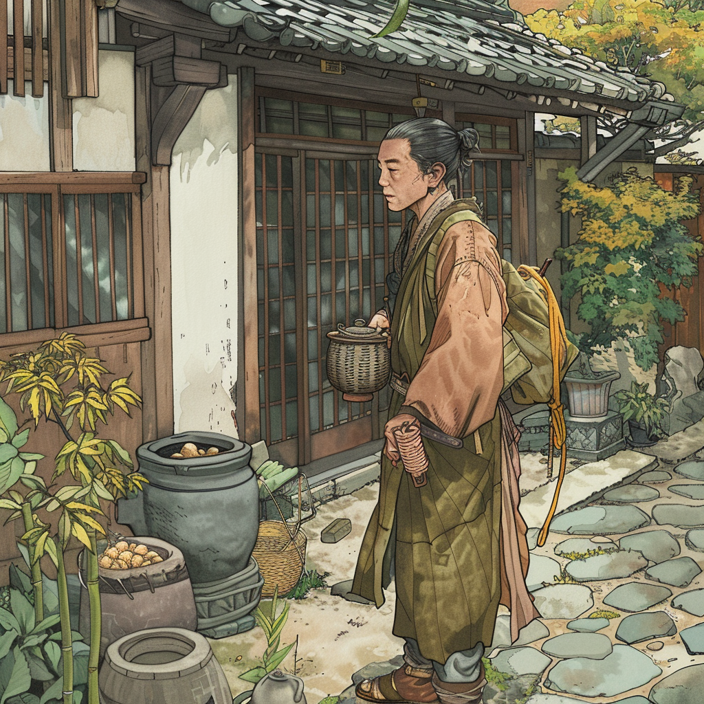 young commoner man in medieval Kyoto