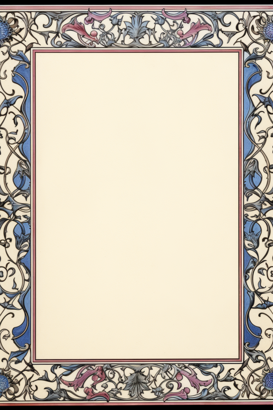 Medieval page border design