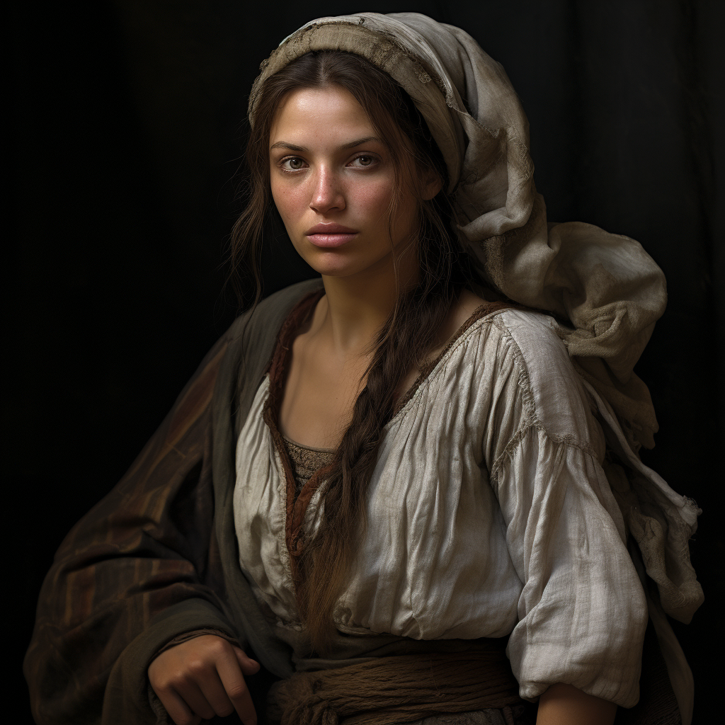 Portrait of a medieval peasant woman