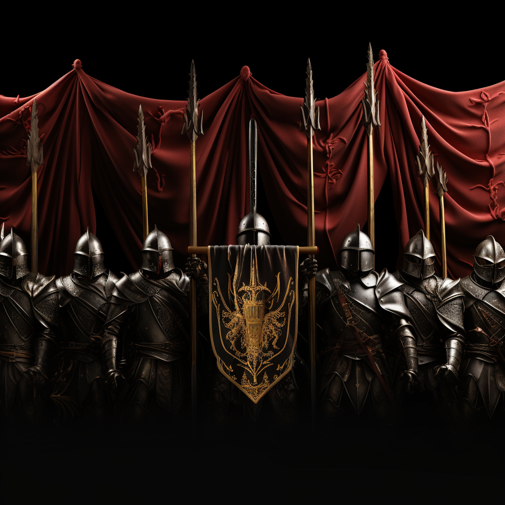 Simple medieval army banner design