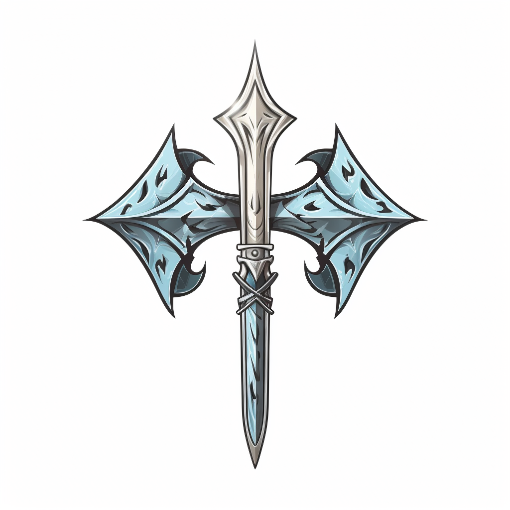 Crossed Medieval Saber Sword Logo