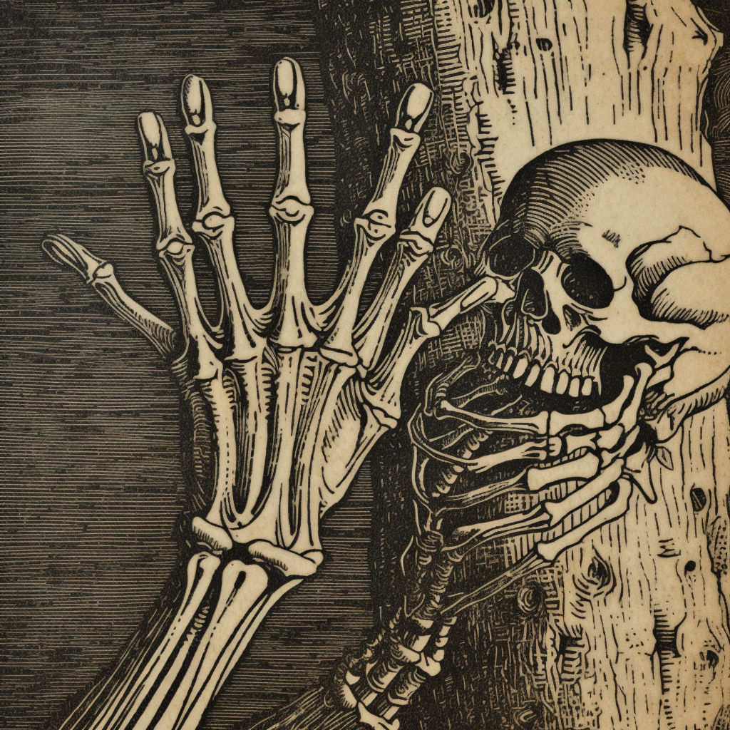 Skeleton Hand Reaching Out