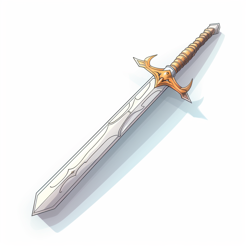 Isometric Medieval Sword Anime Ghibli Art