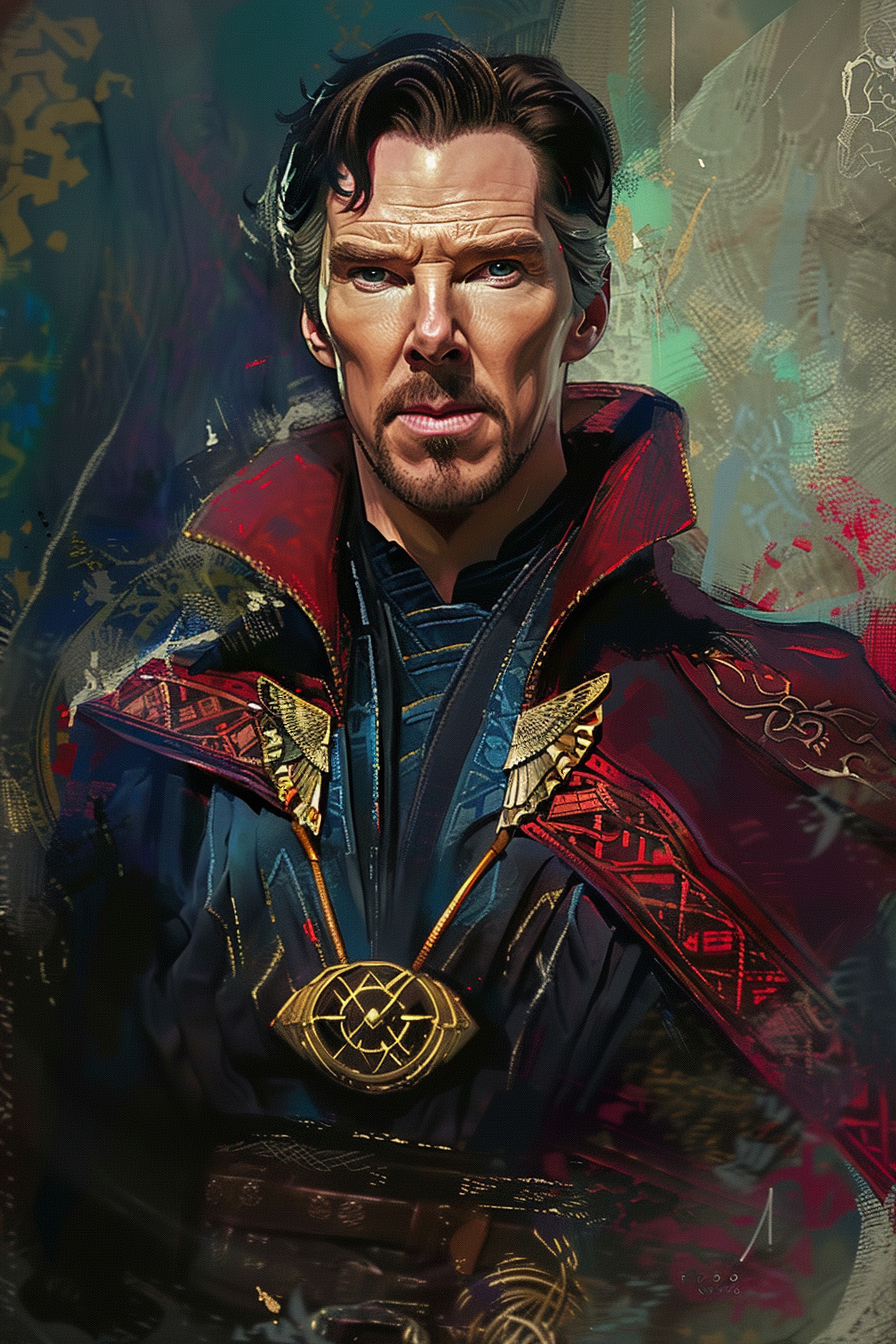 Benedict Cumberbatch medieval fantasy villain portrait