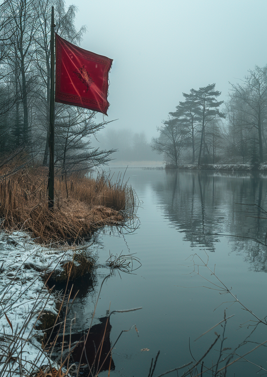 Medieval War Flag Reflection