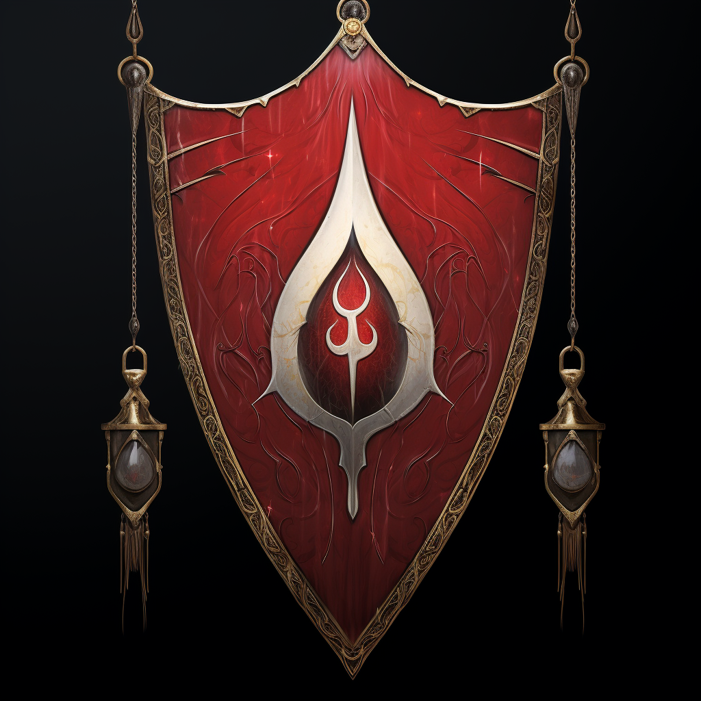 Medieval Crystal Tear Brotherhood Banner depicting a teardrop