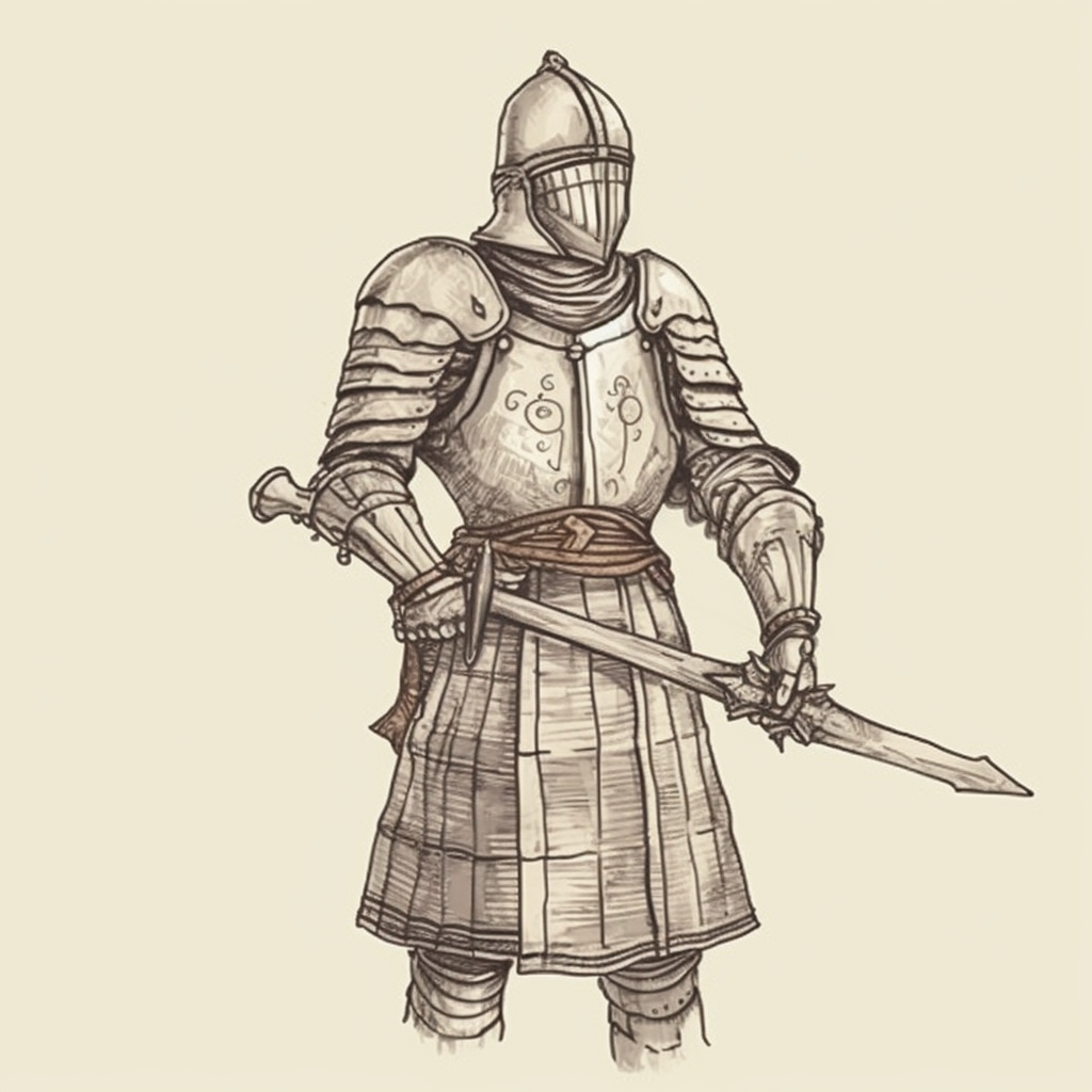 Cartoon image of medieval knight