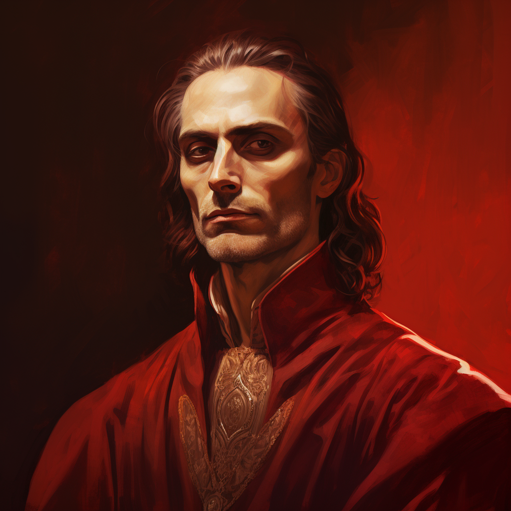 Portrait of a medieval lord vampire