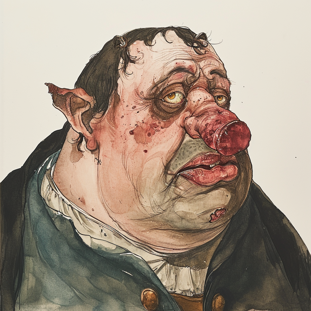 Medieval Mayor with Bruised Face