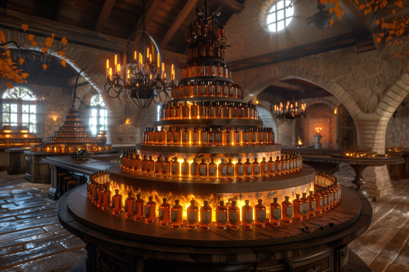 Medieval Round Room with Vials