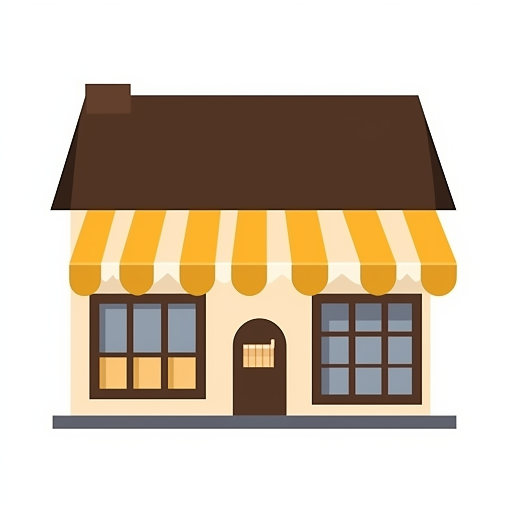Vector icon of a medieval shop