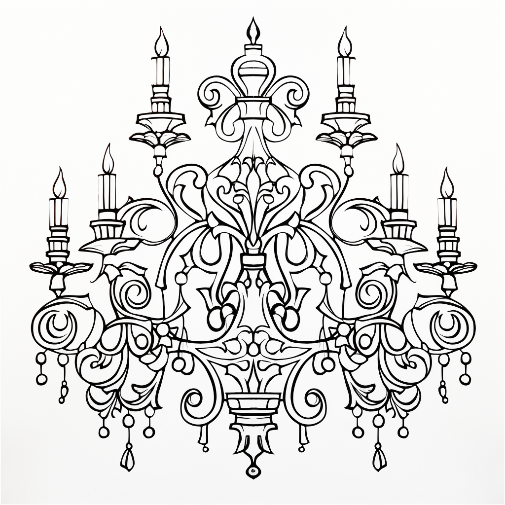 Black and White Medieval Chandeliers