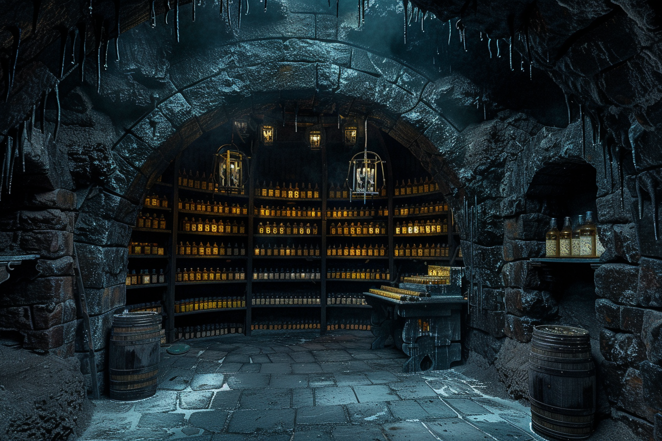 Medieval room with essence vials