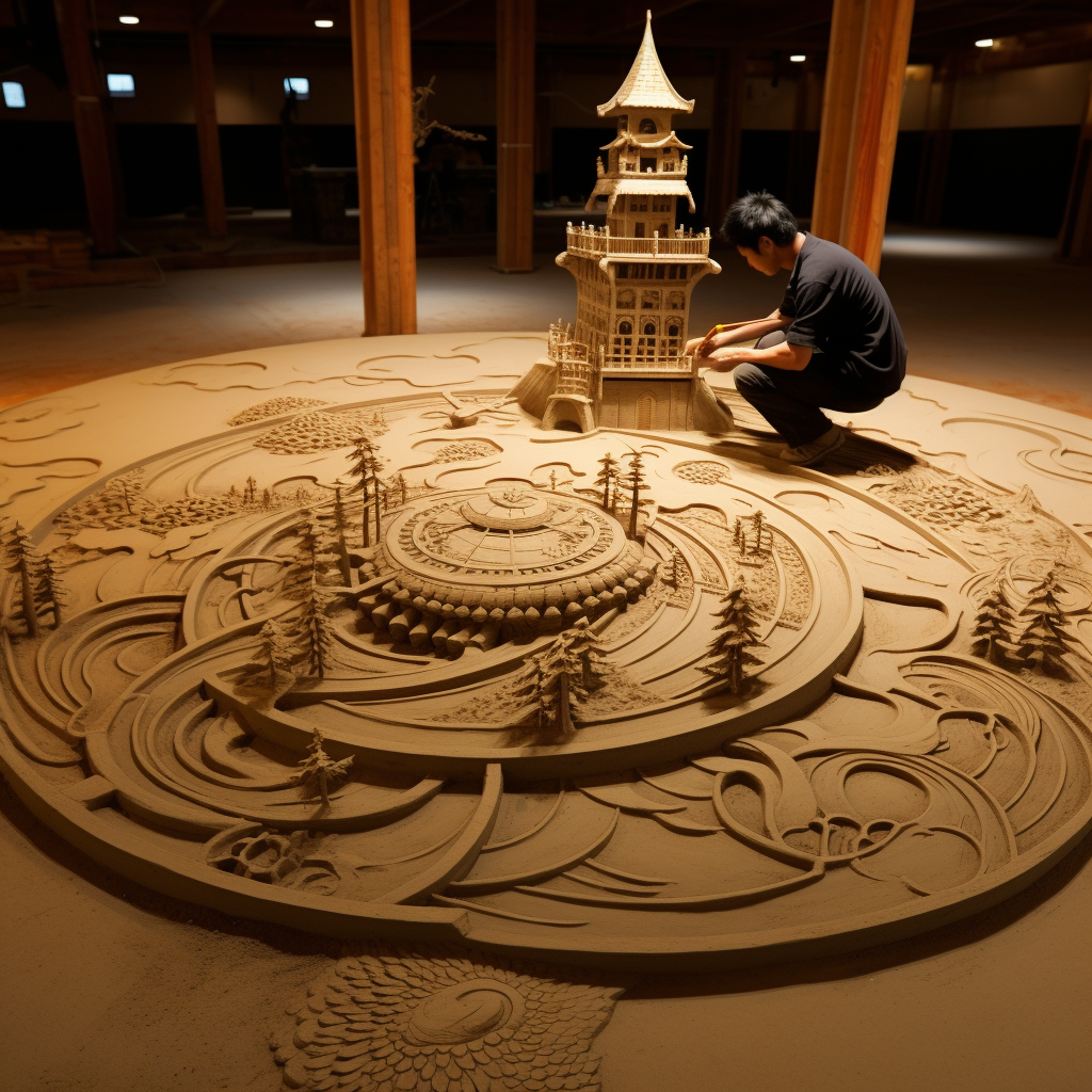 Meditative Sand Art Pendulum Picture