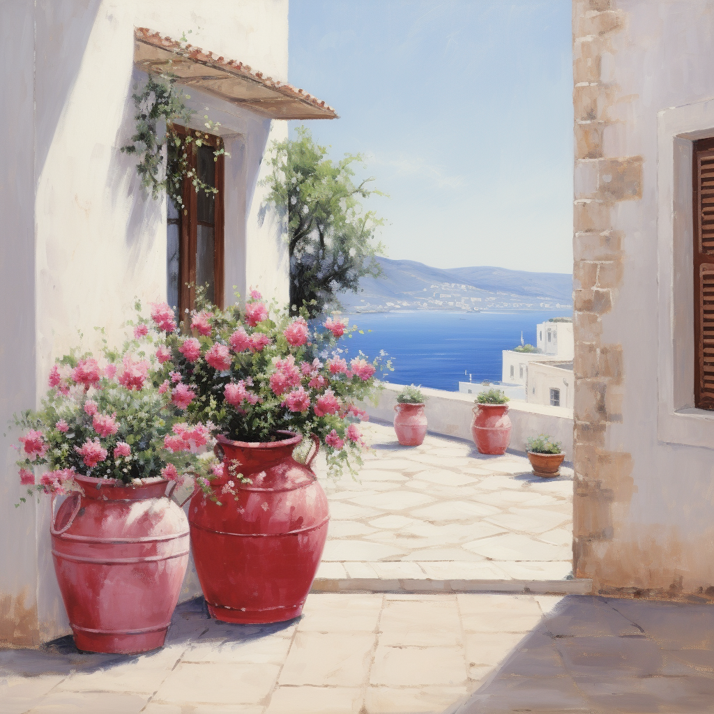 Beautiful Mediterranean Art Painting