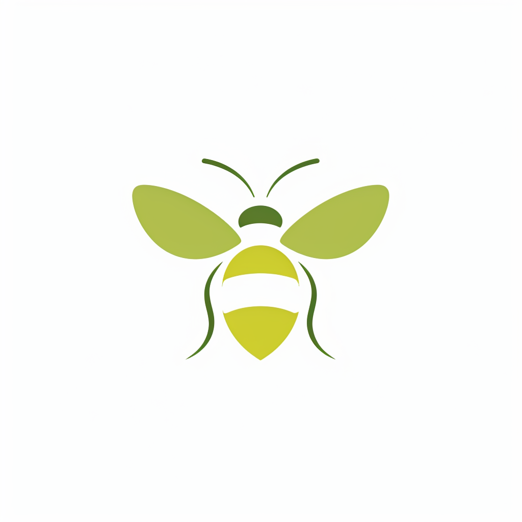 Simple Green Bee Icon