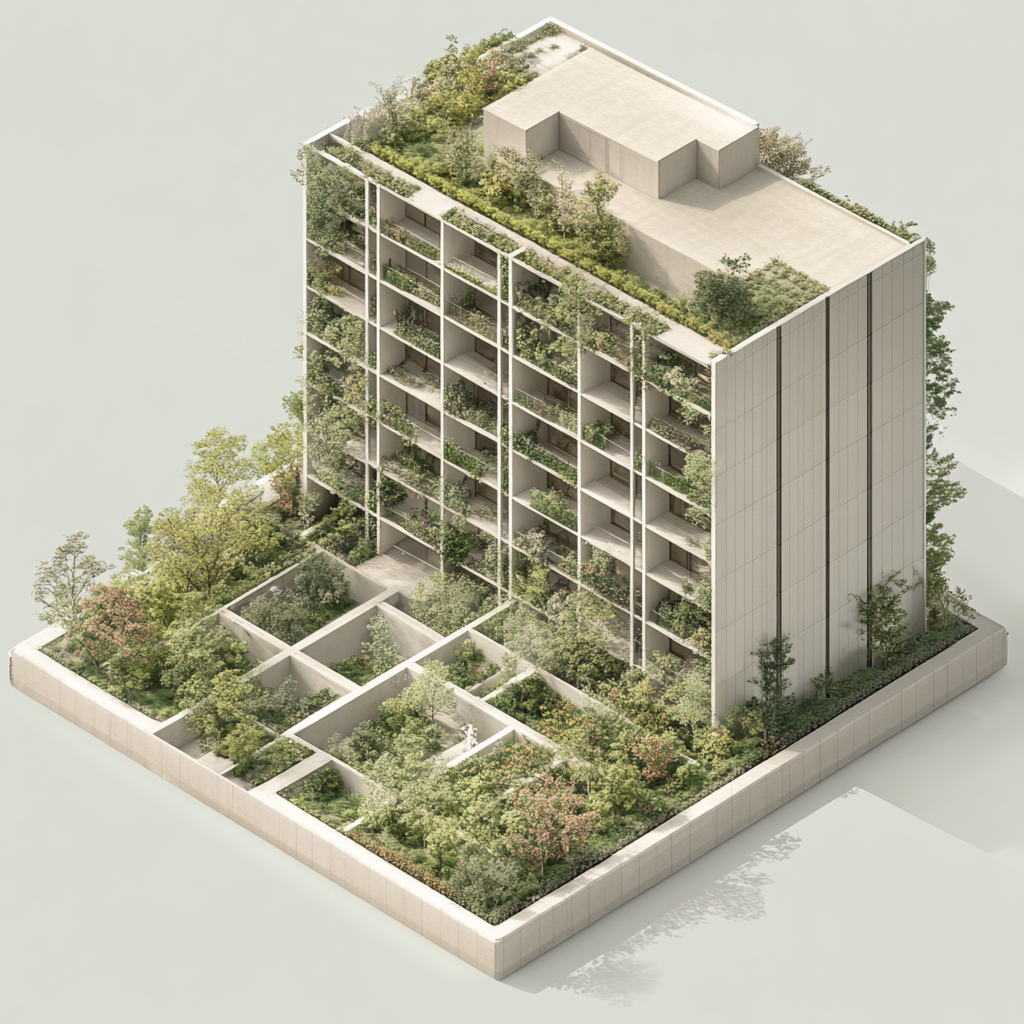 Green Façade Building Architecture