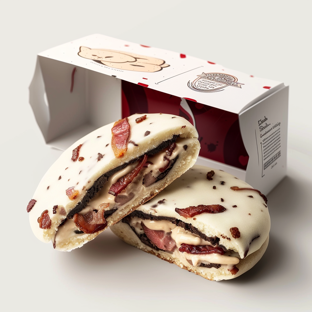 Stylish Bacon Chicken Cookie Packaging