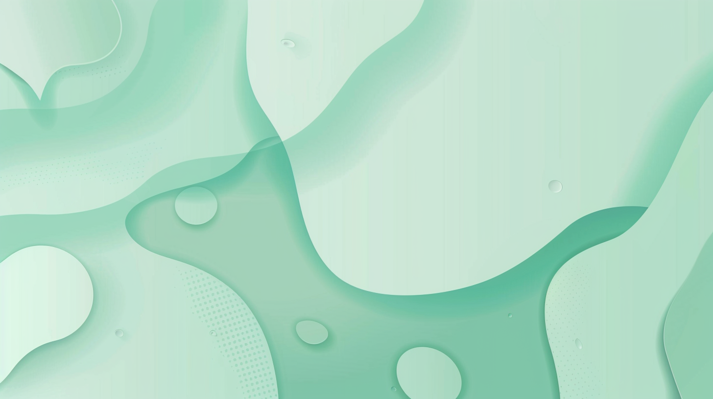 Pastel Aqua Green Abstract Shapes