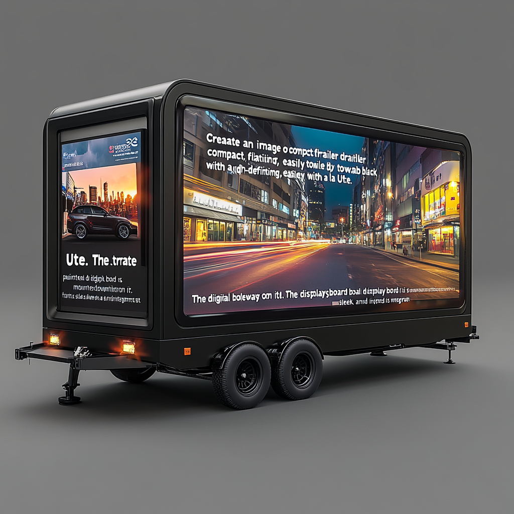 Mobile advertising trailer digital display