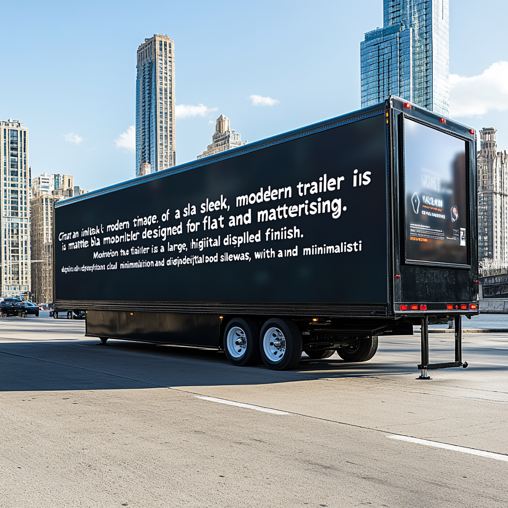 modern black mobile ad trailer